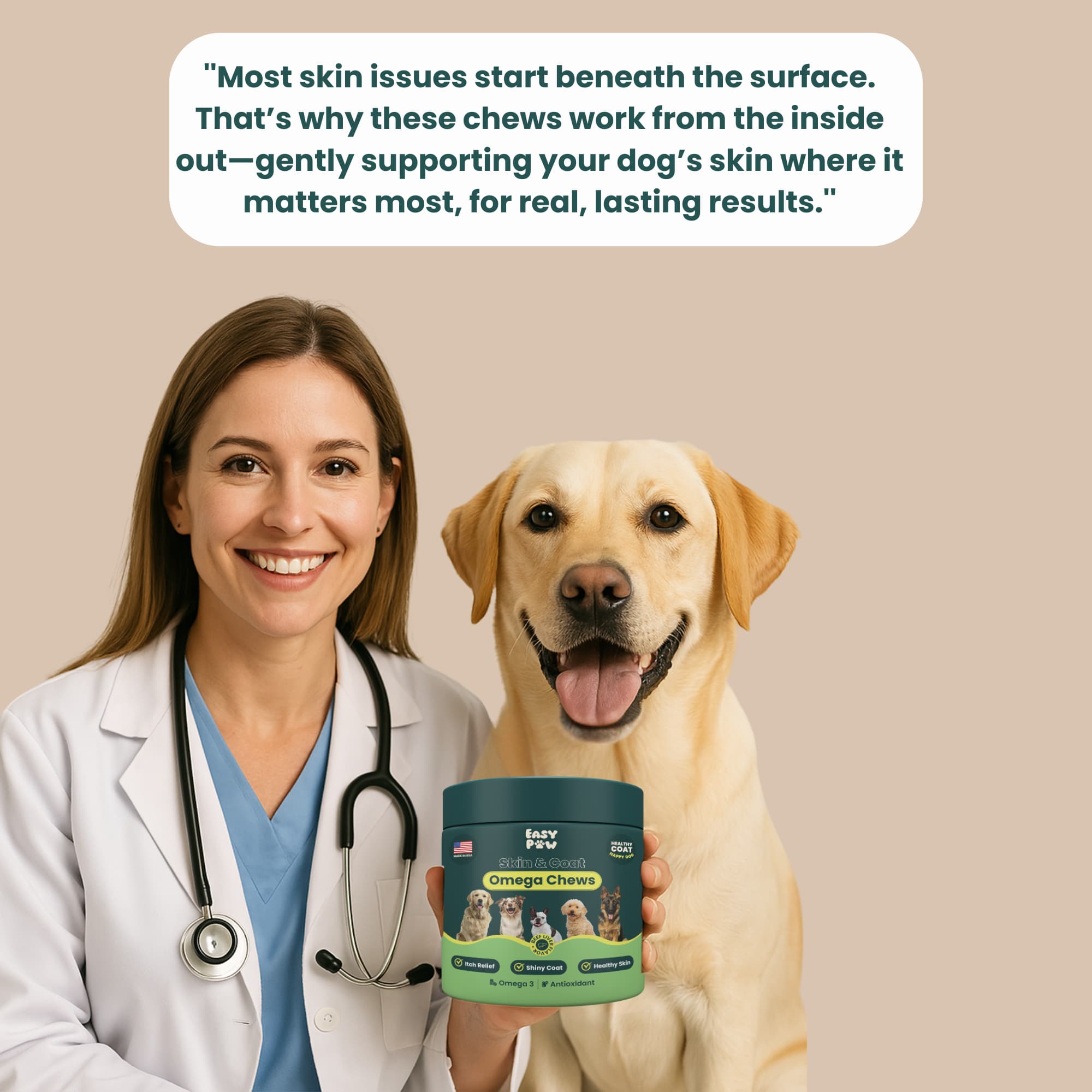 EasyPaw™ Skin & Coat Supplement - Easypaw